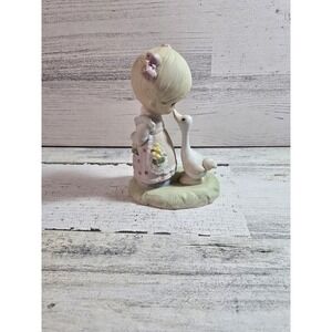 Precious Moments Make A Joyful Noise Girl with Goose Figurine 1978 E-1374/G